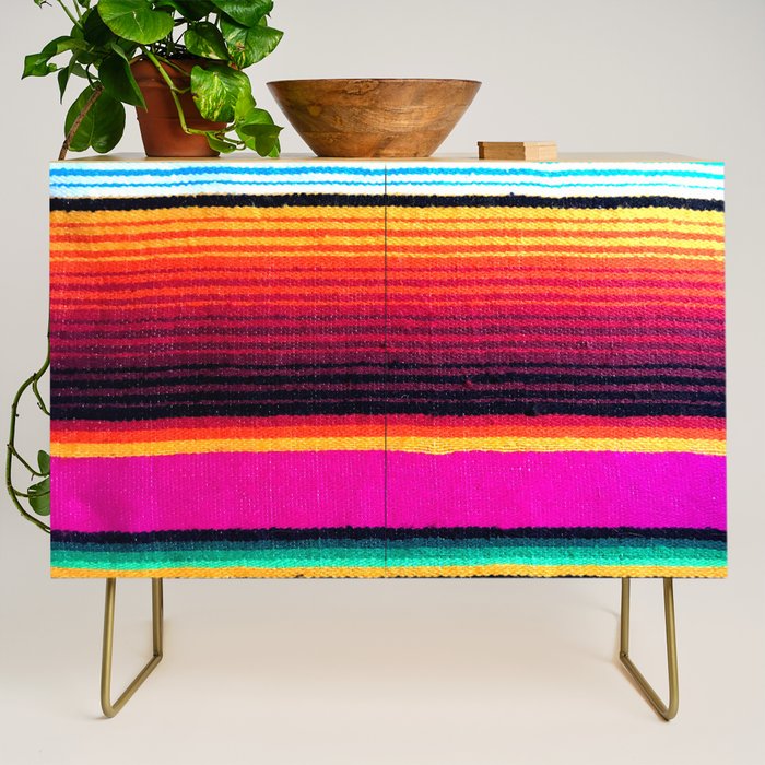 Magenta Sky Serape Credenza Gallery Image 1