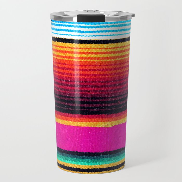 Magenta Sky Serape Travel Mug Gallery Image 1
