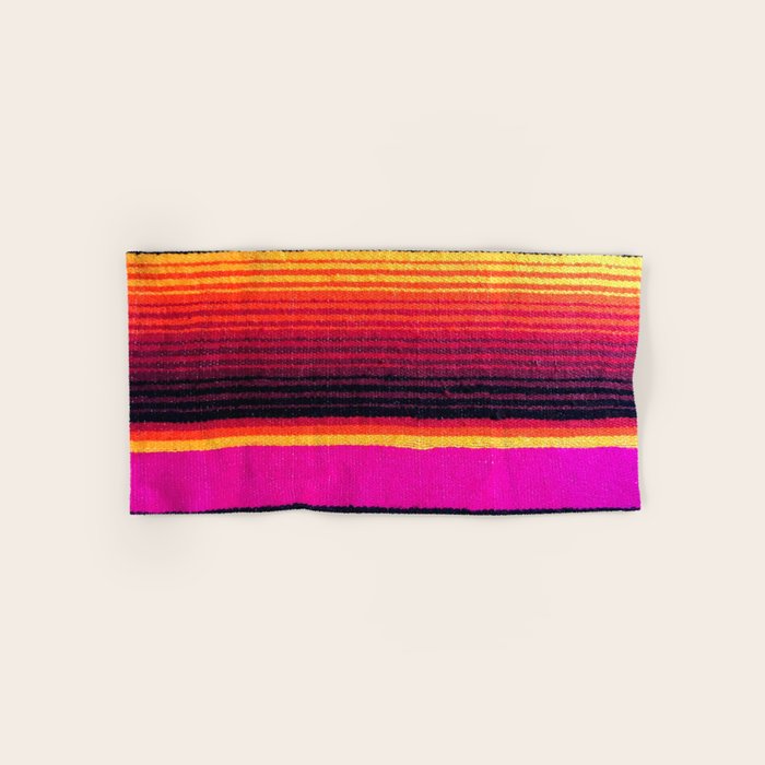 Magenta Sky Serape Bath Towel Gallery Image 1