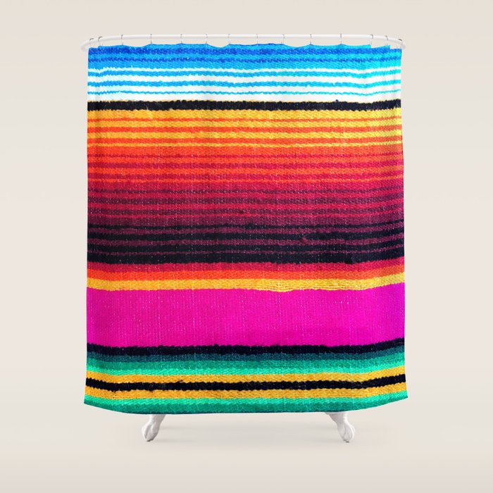 Magenta Sky Serape Shower Curtain Gallery Image 1