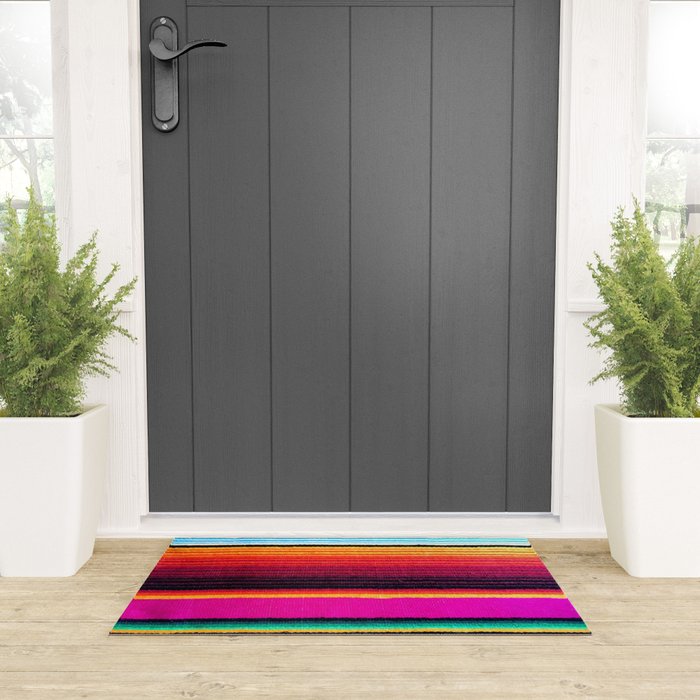 Magenta Sky Serape Welcome Mat Gallery Image 3