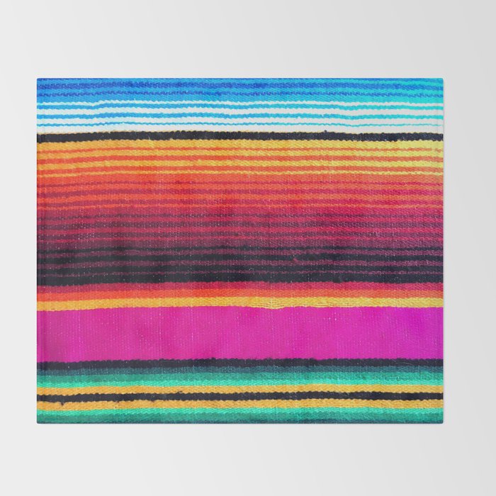 Magenta Sky Serape Throw Blanket Gallery Image 2