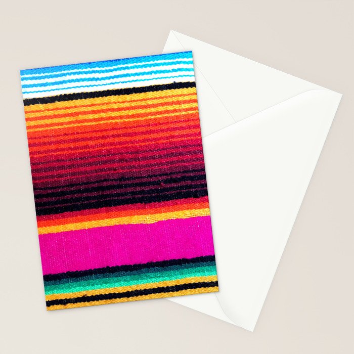 Magenta Sky Serape Stationery Card Gallery Image 2