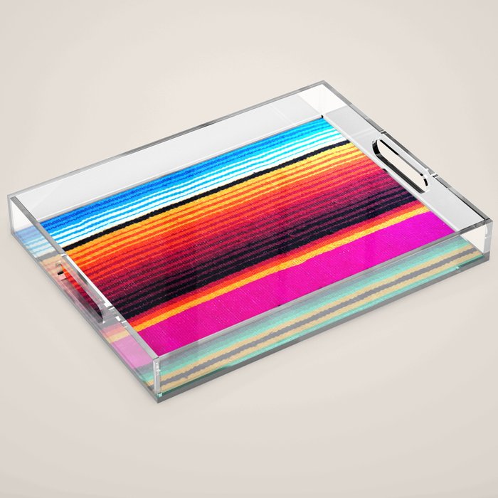 Magenta Sky Serape Acrylic Tray Gallery Image 1