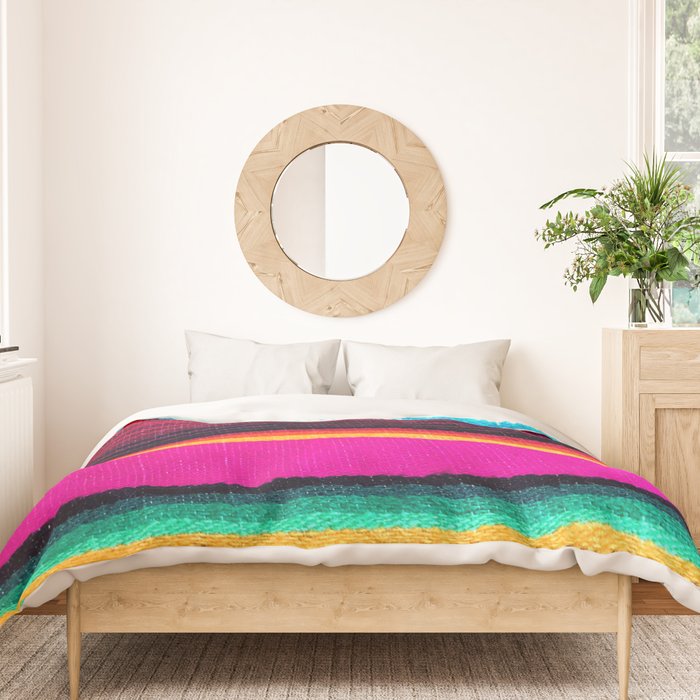 Magenta Sky Serape Duvet Cover Gallery Image 3