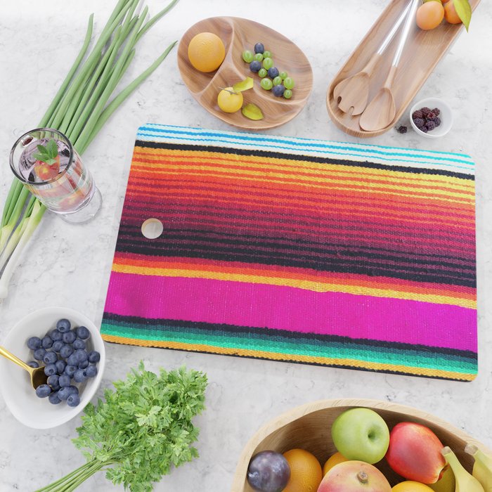 Magenta Sky Serape Cutting Board Gallery Image 2