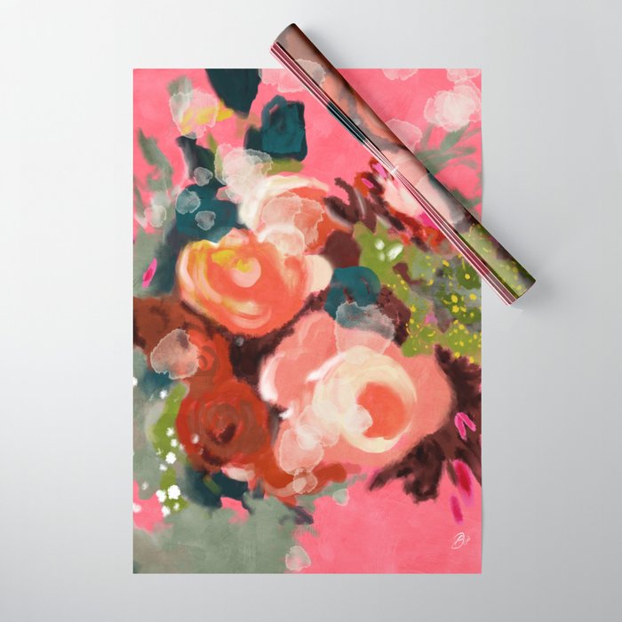 bloom it, abstract art Wrapping Paper Gallery Image 1