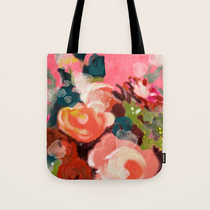 bloom it, abstract art Tote Bag Gallery Image 1