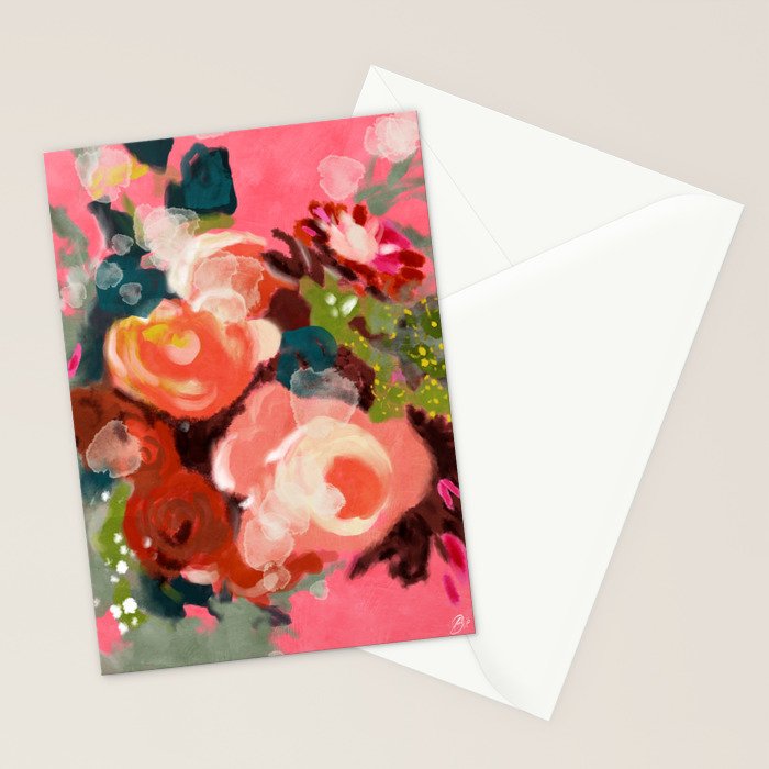 bloom it, abstract art Stationery Card Gallery Image 2