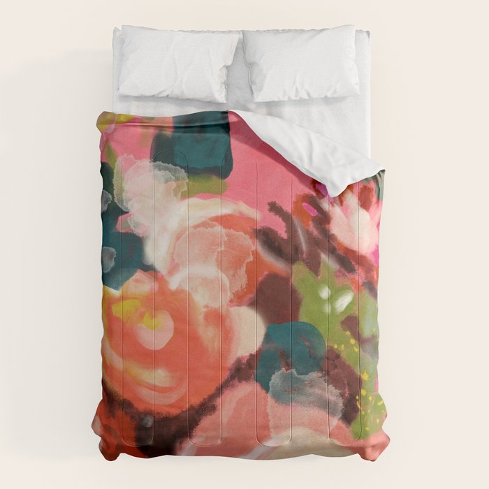 bloom it, abstract art Comforter Gallery Image 6