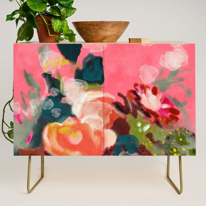bloom it, abstract art Credenza Gallery Image 1