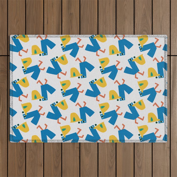 Pelican's Lunch Pattern Outdoor Rug Gallery Image 1