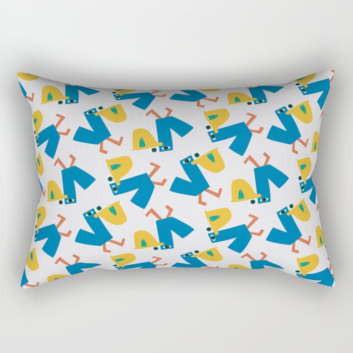 Pelican's Lunch Pattern Rectangular Pillow Gallery Image 2