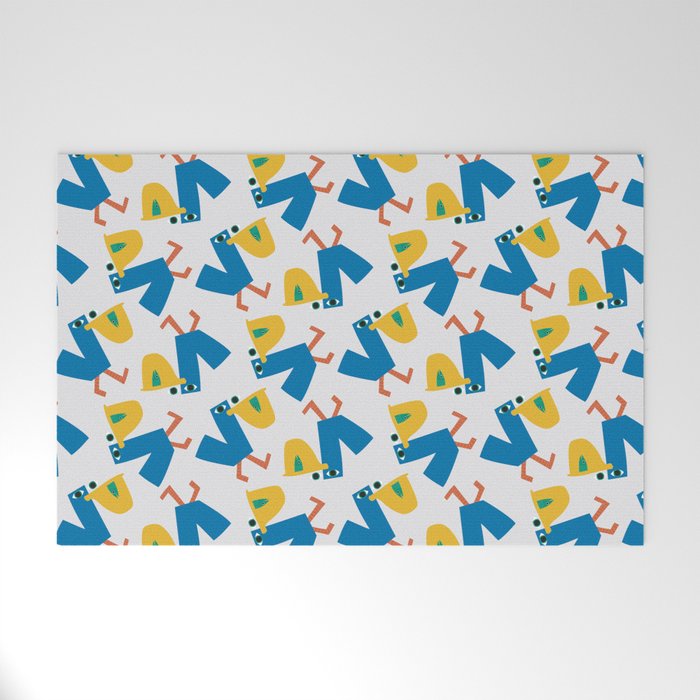 Pelican's Lunch Pattern Welcome Mat Gallery Image 1