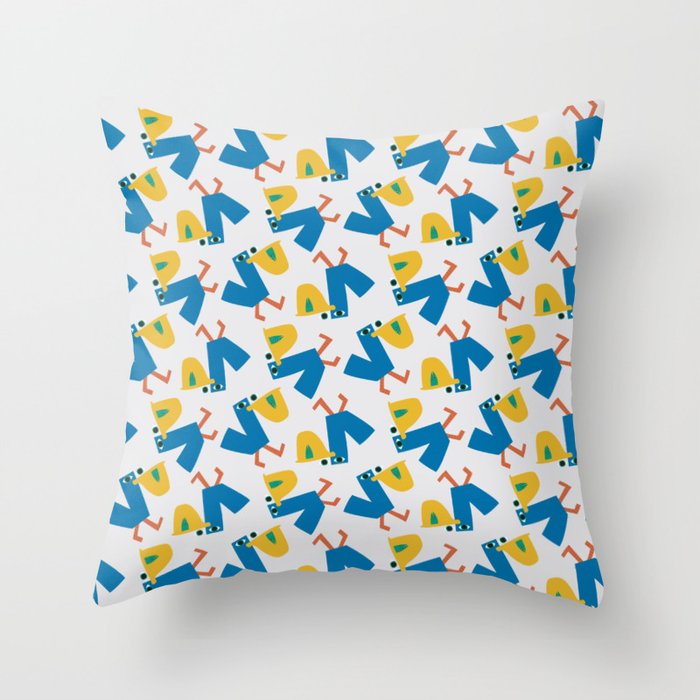 Pelican's Lunch Pattern Throw Pillow Gallery Image 1