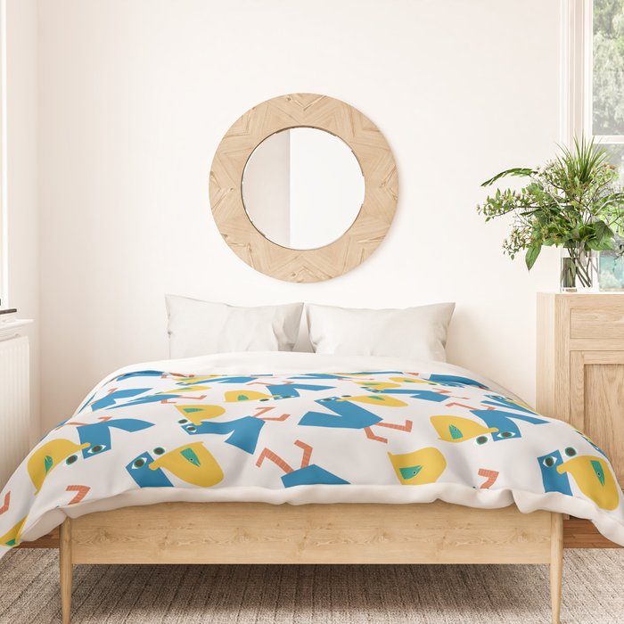 Pelican's Lunch Pattern Duvet Cover Gallery Image 3