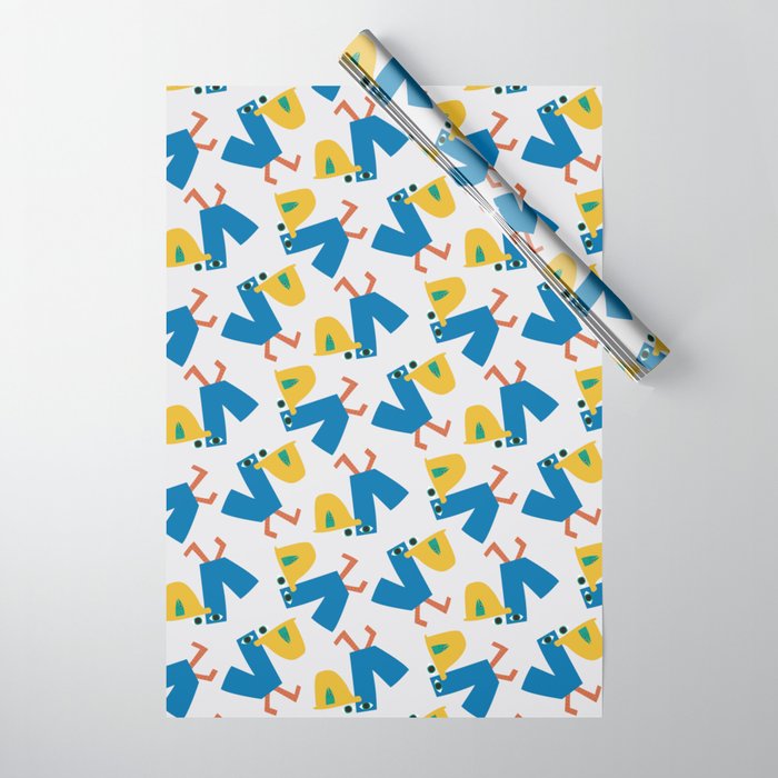 Pelican's Lunch Pattern Wrapping Paper Gallery Image 1
