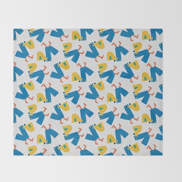 Pelican's Lunch Pattern Throw Blanket Gallery Image 2