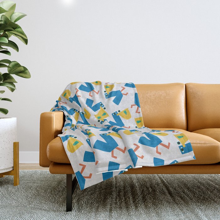 Pelican's Lunch Pattern Throw Blanket Gallery Image 1