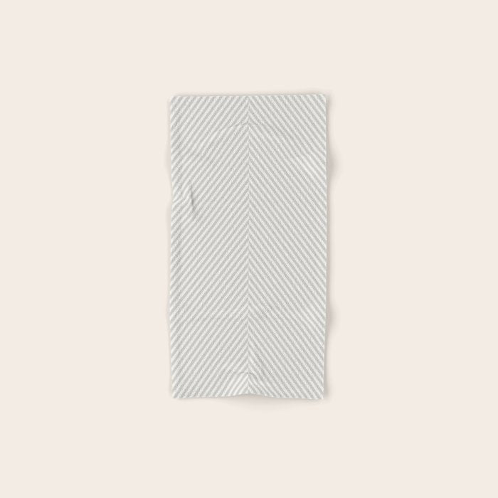 Angular Stripes - White and Grey Bath Towel Gallery Image 1