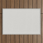Angular Stripes - White and Grey Outdoor Rug Gallery Image 1