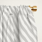 Angular Stripes - White and Grey Window Curtain Gallery Image 2