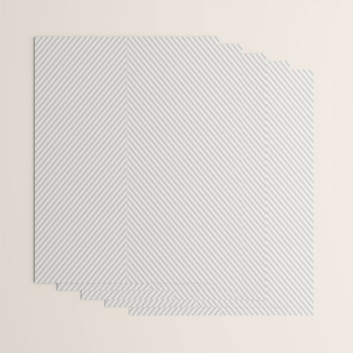 Angular Stripes - White and Grey Wrapping Paper Gallery Image 3