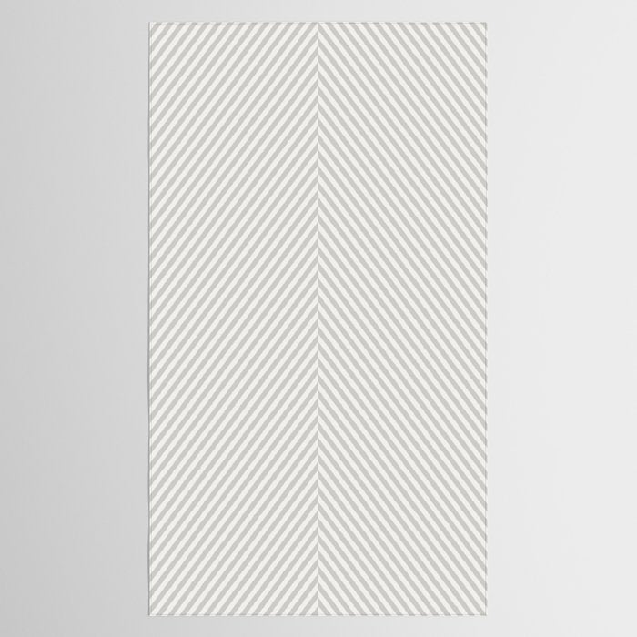 Angular Stripes - White and Grey Tablecloth Gallery Image 2
