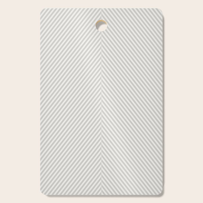 Angular Stripes - White and Grey Cutting Board Gallery Image 1