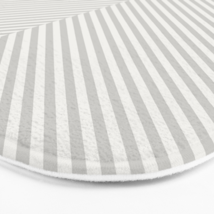 Angular Stripes - White and Grey Bath Mat Gallery Image 3