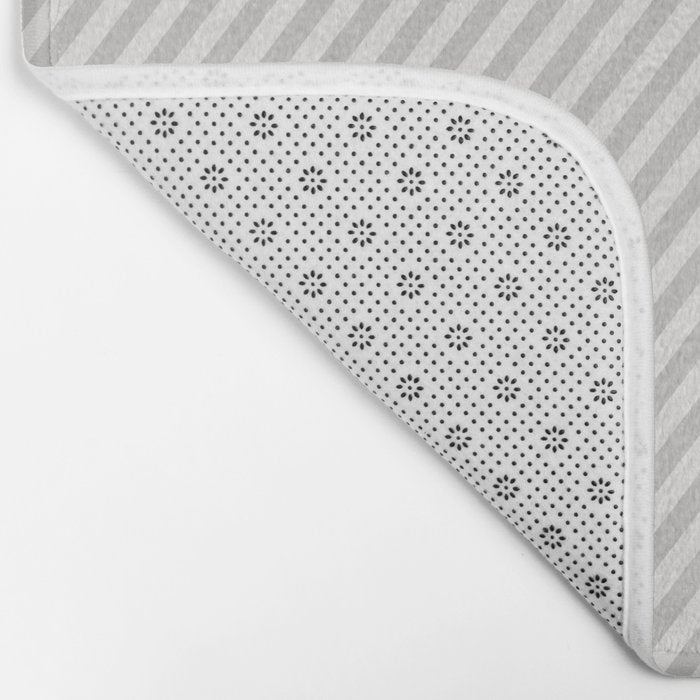 Angular Stripes - White and Grey Bath Mat Gallery Image 2
