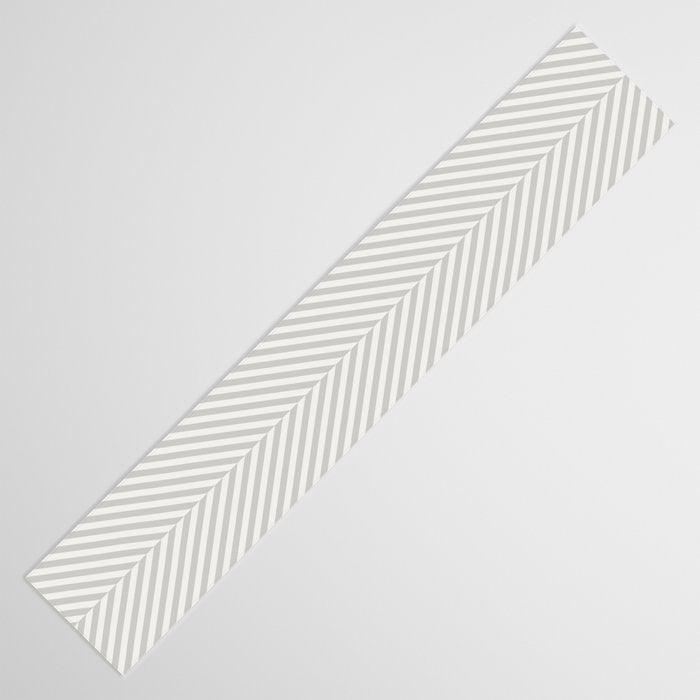 Angular Stripes - White and Grey Table Runner Gallery Image 3