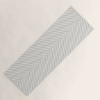 Angular Stripes - White and Grey Yoga Mat Gallery Image 1