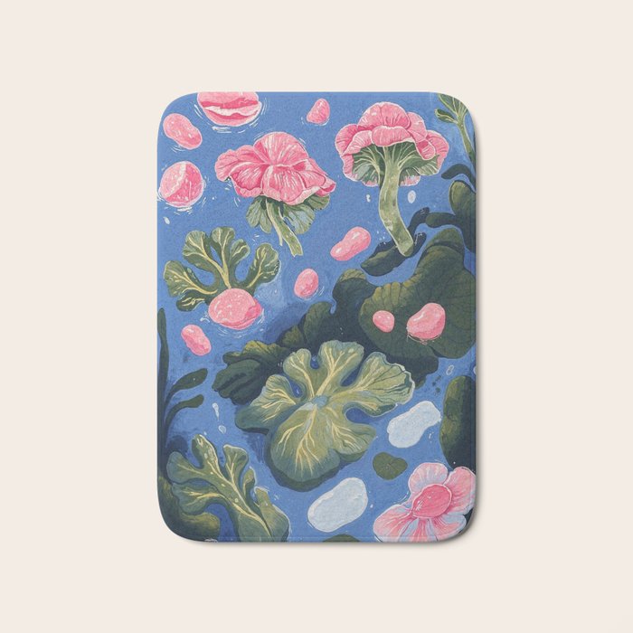 Oceanic Life - Plants and Flowers Bath Mat Gallery Image 1
