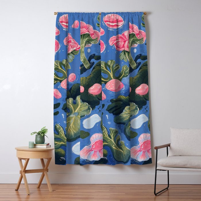 Oceanic Life - Plants and Flowers Window Curtain Gallery Image 1