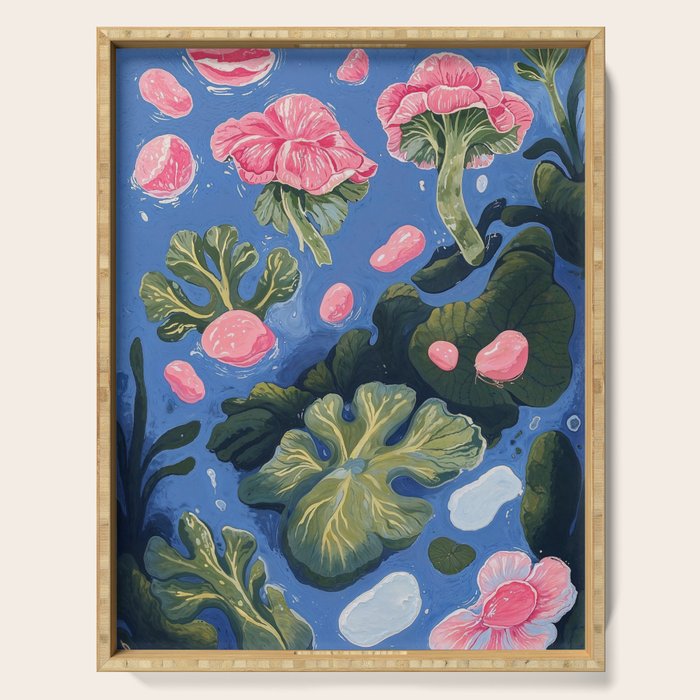 Oceanic Life - Plants and Flowers Serving Tray Gallery Image 1