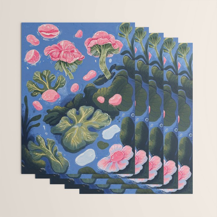 Oceanic Life - Plants and Flowers Wrapping Paper Gallery Image 3