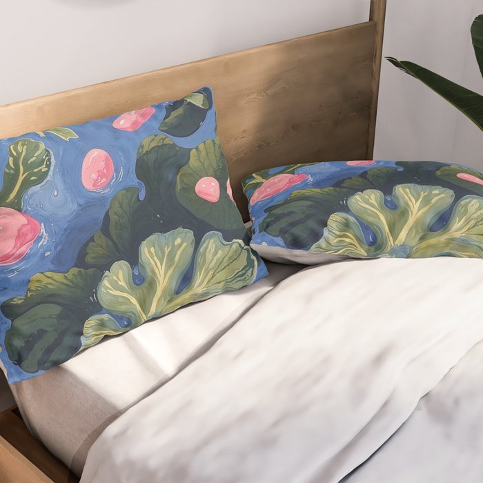 Oceanic Life - Plants and Flowers Pillow Sham Gallery Image 2