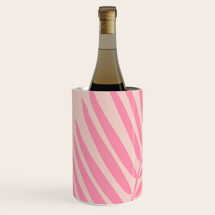 Pink And Blush Palm Leaf Wine Chiller Gallery Image 2