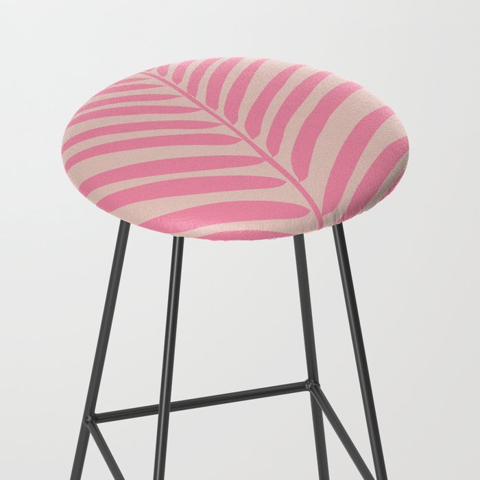 Pink And Blush Palm Leaf Stool Gallery Image 2