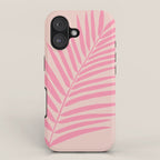 Pink And Blush Palm Leaf iPhone Case Gallery Image 1