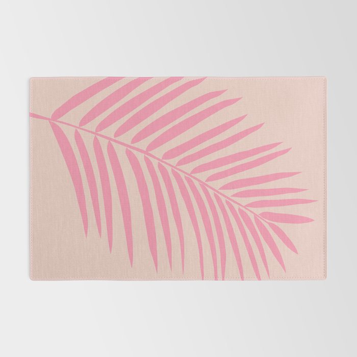 Pink And Blush Palm Leaf Rug Gallery Image 2