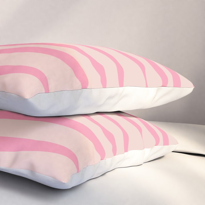 Pink And Blush Palm Leaf Pillow Sham Gallery Image 3
