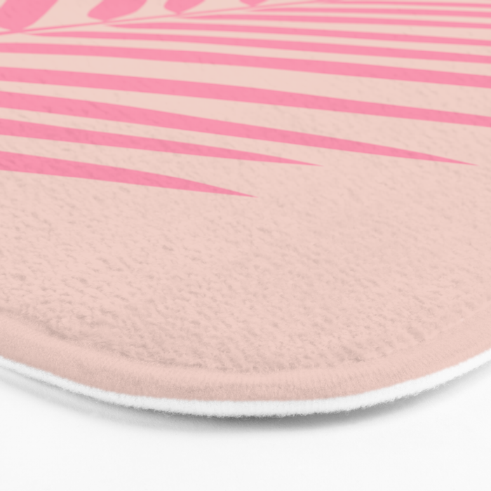 Pink And Blush Palm Leaf Bath Mat Gallery Image 3