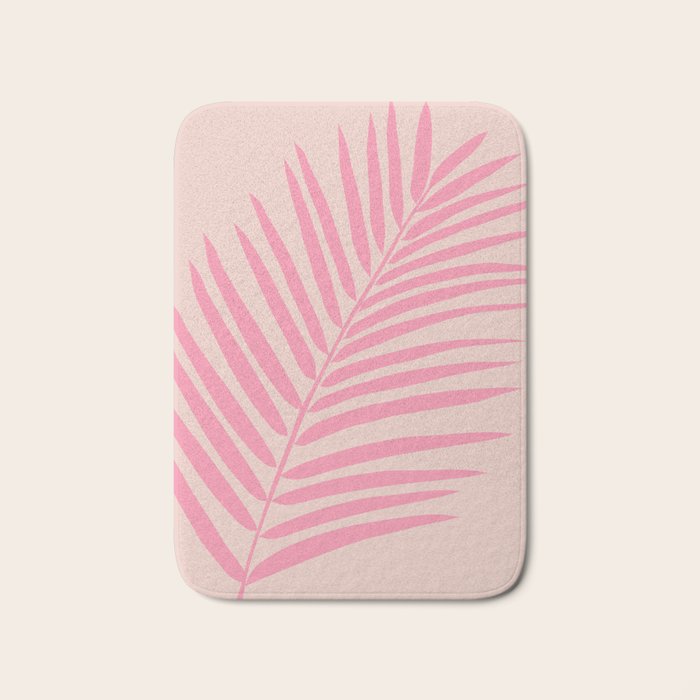 Pink And Blush Palm Leaf Bath Mat Gallery Image 1