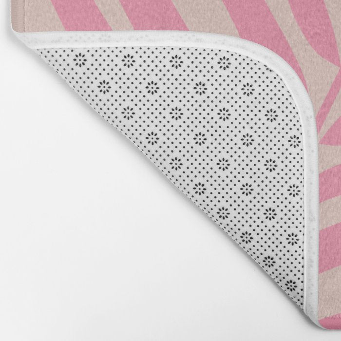 Pink And Blush Palm Leaf Bath Mat Gallery Image 2