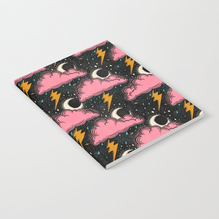 Stormy Night - black & pink Notebook Gallery Image 1