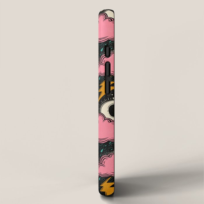 Stormy Night - black & pink iPhone Case Gallery Image 2