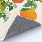 Oranges and Blossoms Tropical Fruit Painting Rug Gallery Image 4