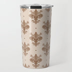 Fleur De Lis In Neutral Travel Mug Gallery Image 1